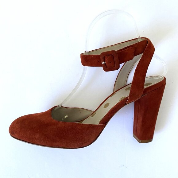 Boden Bessie Ankle Strap Suede Heels - Picture 1 of 11